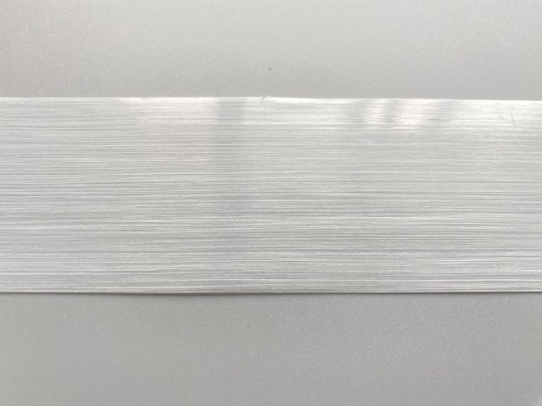 This is a display showcasing glass fiber reinforced polyethylene (PE) tape.