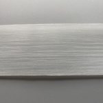 This is a display showcasing glass fiber reinforced HDPE tape.