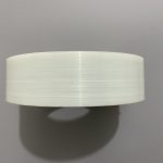 A top-down view image of a roll of glass fiber PP tape.