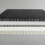 Side view image of high-strength, lightweight polypropylene honeycomb panels