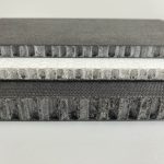 Side view of sandwich structure scaffold boards, showcasing the PP material core for enhanced durability.