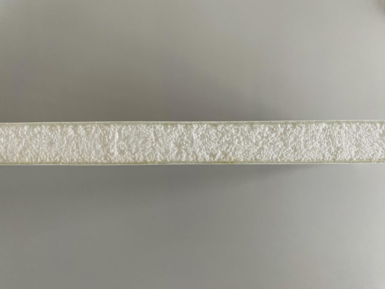 Side Profile of White PET Foam Panel Core for Recreational Vehicle Roof & Side Insulation